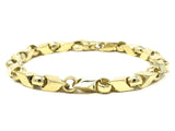 Men's 18k Yellow Gold Handmade Fashion Link Bracelet 8.5" 7mm 35 grams