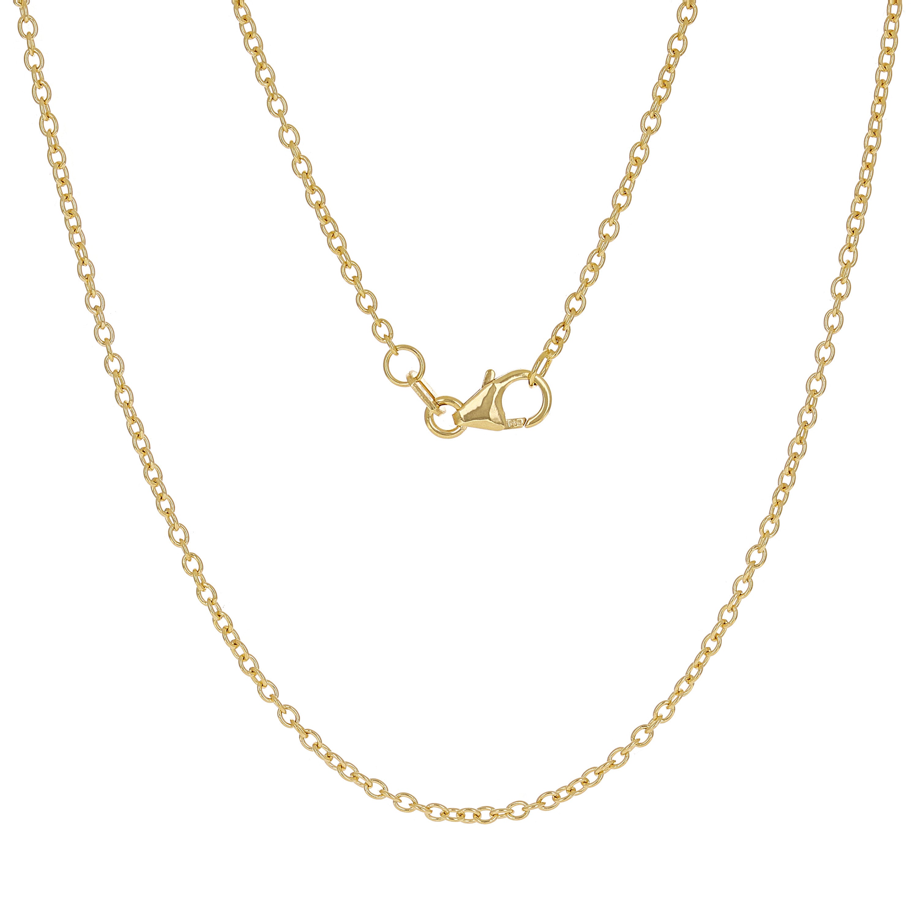 Italian 14k Yellow Gold Rolo Chain Necklace 1.7mm 22" 3.4 grams - 22",1.7 mm 3.4 grams