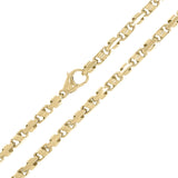 14k Yellow Gold Handmade Fashion Link Necklace 30" 4.5mm 52.7 grams - Yellow,30"