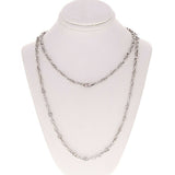 14k White Gold Solid Handmade Fashion Link Necklace 20" 4.2mm 18 grams - 20" 18 grams