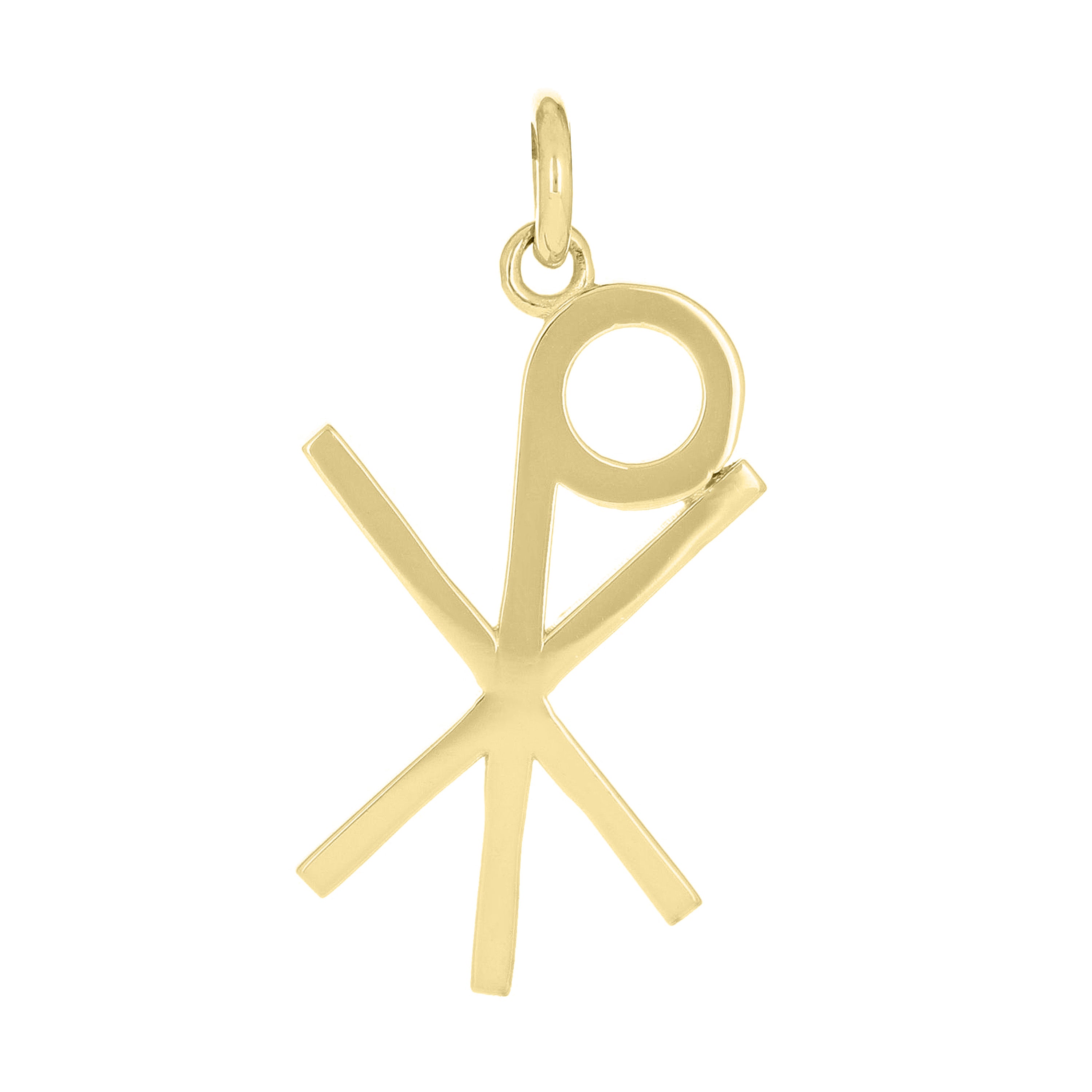 14k Yellow Gold Constantine Cross Charm Pendant 1.1" 1.8 grams