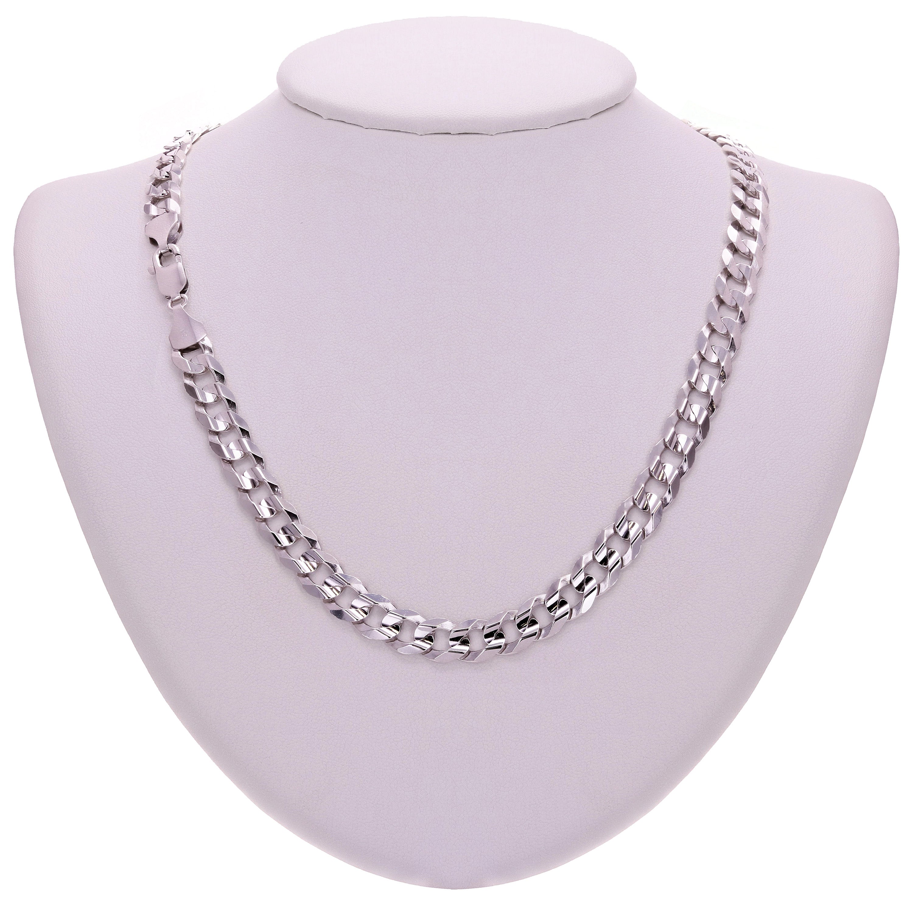 Italian 14k Yellow Gold Solid Concave Curb Cuban Chain Necklace 20" 9mm 45.5gram - Yellow,20" 45.5 grams