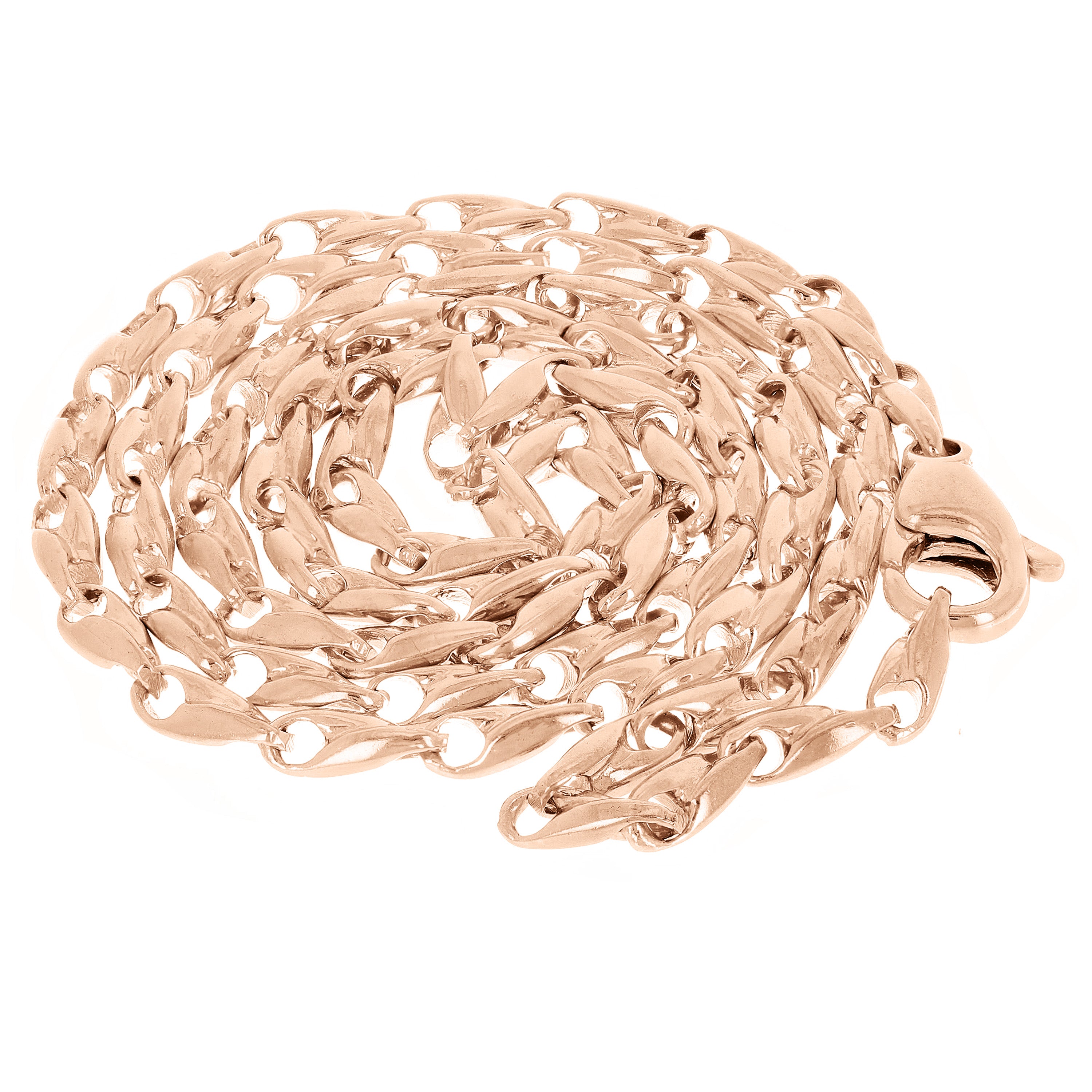 10k Rose Gold Solid Handmade Link Chain Necklace 20" 2.8mm 18.5 grams - Rose,20" 18.5 grams