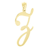 14k Yellow Gold Initial Letter Z Alphabet Charm Pendant - Letter Z,Yellow