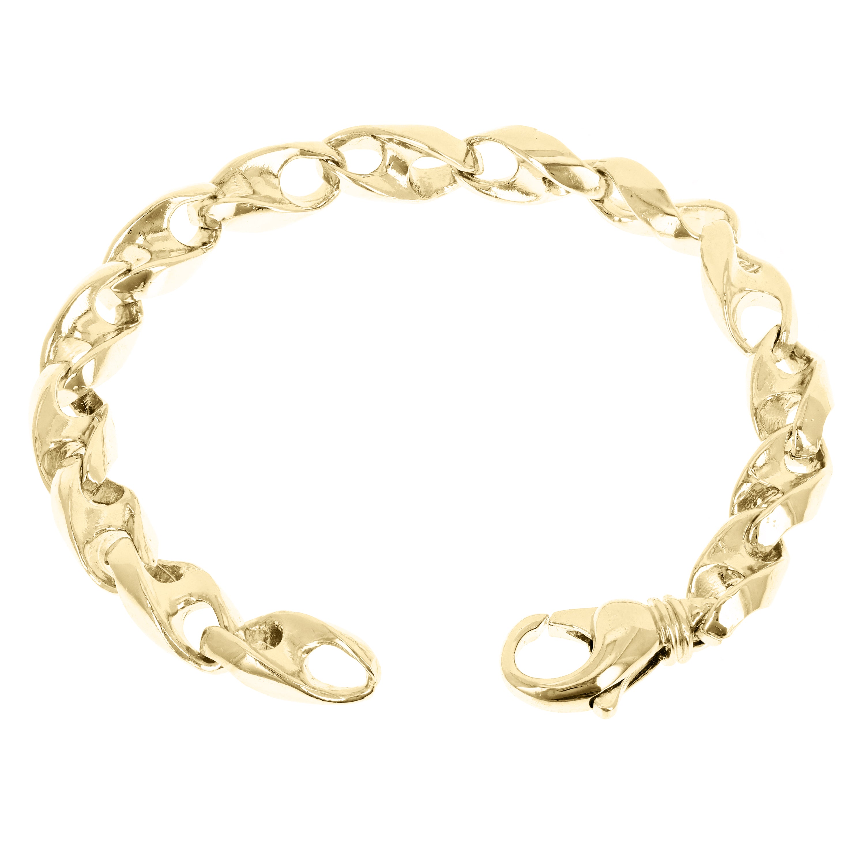 14k Yellow Gold Solid Handmade Fashion Link Bracelet 7" 5.8mm 24.2 grams - 7" 24.2 grams