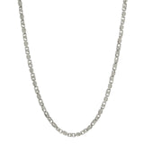 14k White Gold Handmade Fashion Link Necklace 24" 4.5mm 42.5 grams - White,24"