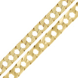 10k Yellow Gold Solid Pave Curb Cuban Link Chain Bracelet 10.5mm 7" 21.2 grams - 7" 21.2 grams