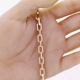 Italian 14k Yellow Gold Oval Beveled Link Chain Bracelet 8" 6mm 9.1 grams