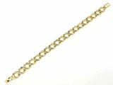 10k Yellow Gold Solid Nugget Horse Shoe Link Bracelet 8.5" 10.5mm 22 grams