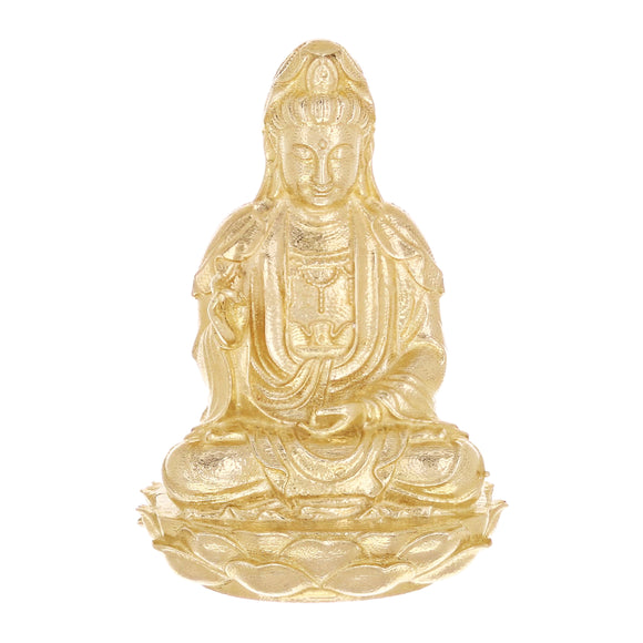 10k Yellow Gold Sitting Tibetan Buddhist Buddha Charm Pendant 1.1