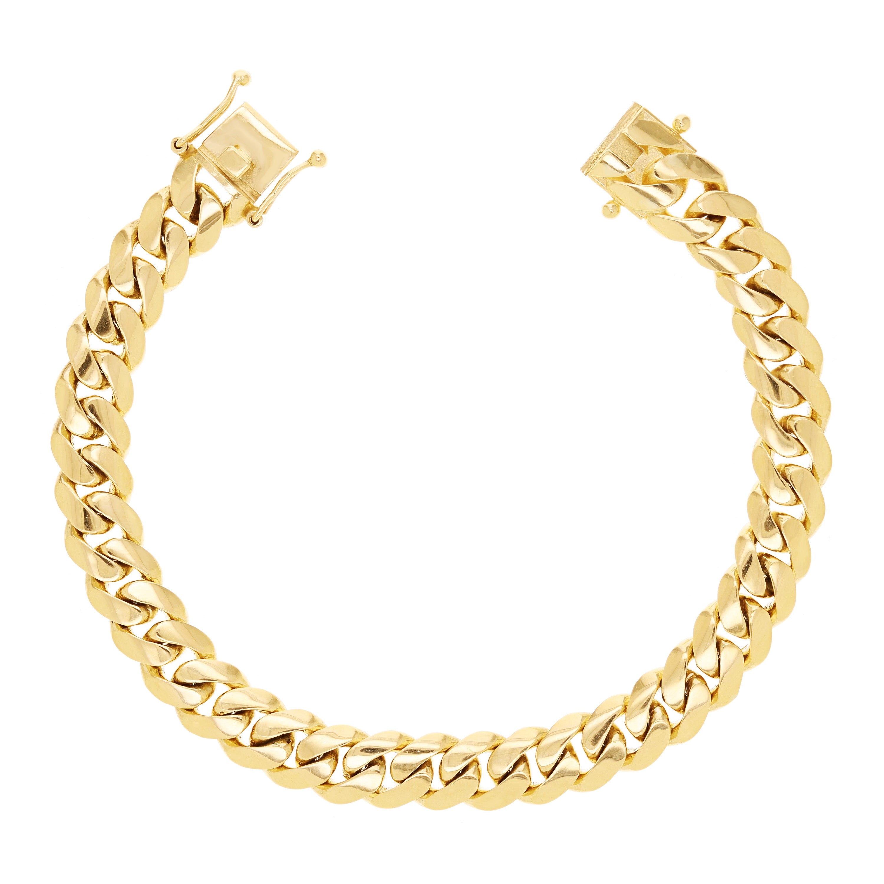10k Yellow Gold Solid Miami Cuban Link Chain Bracelet 7" 9mm 39.7 grams - 7" 39.7 grams