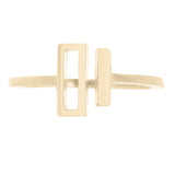 14k Yellow Gold Double Open Bar Ring 2.1 grams Size 6.5 - Yellow