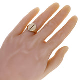 14k Yellow Gold Open Oval Geometric Ring Size 8 16.5mm 12.3 grams