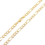 Men's Italian 14k Yellow Gold Solid Figaro Chain Necklace 22" 5.8mm 25.5 grams - 22"