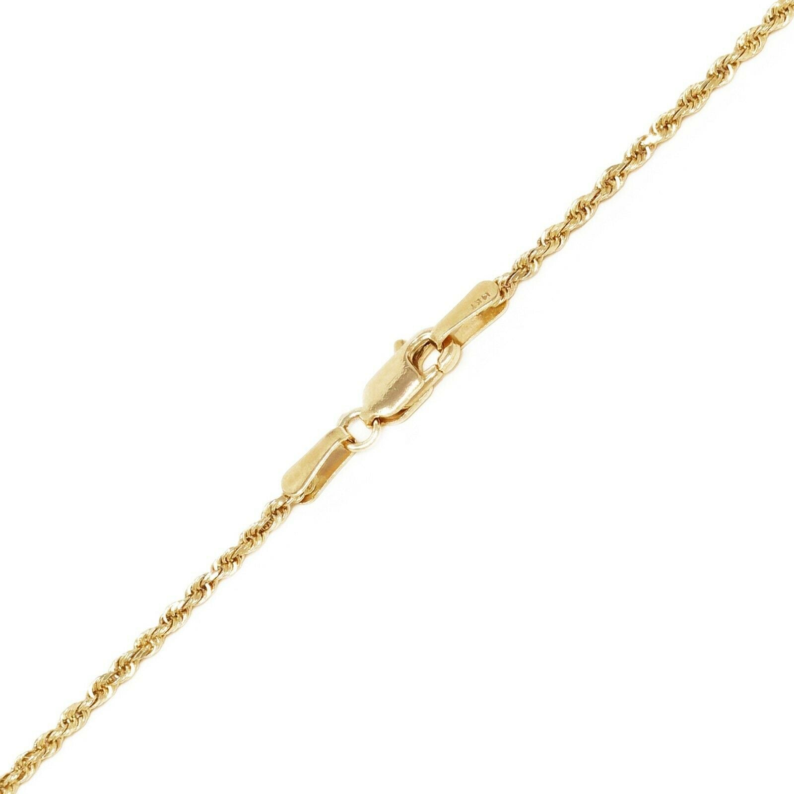 14k Yellow Gold Solid Diamond Cut Rope Chain Necklace 30"  6mm 81 grams