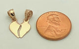 14k Rose Gold High Polished Breakable Heart Charm Pendant 1.3 grams