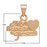 14k Rose Gold My Heart Belongs To Jesus Charm Pendant - Rose