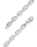 14k White Gold Solid Puffy Mariner Gucci Link Chain Bracelet 8" 7.5mm 24.8 grams - White,80"