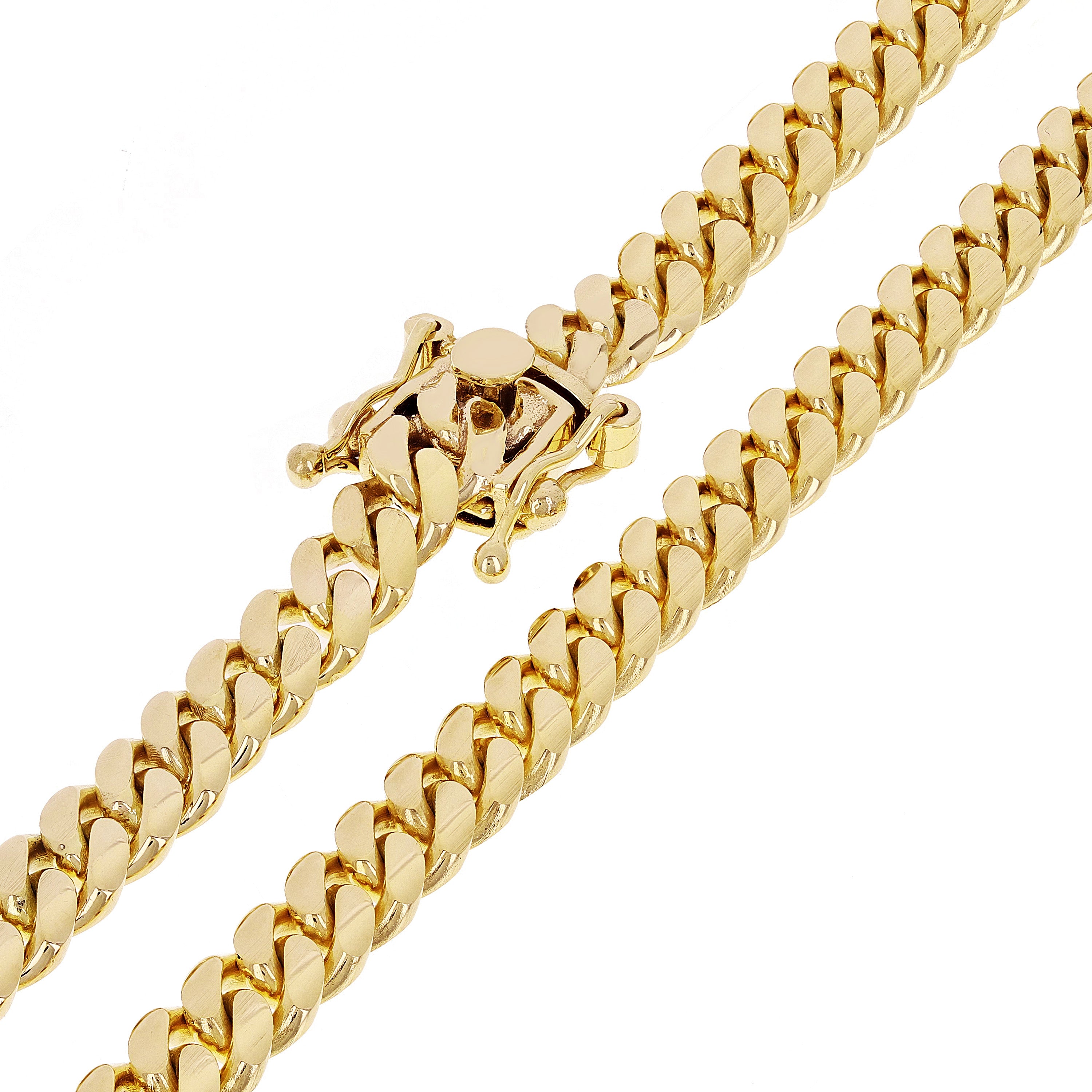14k Yellow Gold Solid Miami Cuban Link Chain Necklace 26" 7mm 96.7 grams