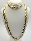 Men's 10k Yellow Gold Solid Heavy Miami Cuban Chain Necklace 26" 10.4mm 169g