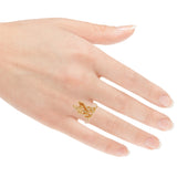 14k Rose Gold Hands Holding a Dove Ring Size 8 - Rose,Ring Size 8