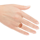 14k Rose Gold Big Leaf Design Ring Size 9 - Rose,9