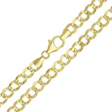 Italian 14k Yellow Gold Solid Curb Link Chain Necklace 5.8mm 20" 17.6 grams - 20" 17.6 grams