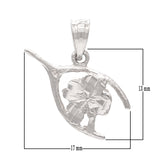 14k Yellow White or Rose Gold Four Leaf Clover Lucky Wish Bone Charm Pendant 0.9 gram