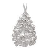 10k Yellow White or Rose Gold Diamond Cut Triangle Free Form Nugget Pendant 13.9 grams
