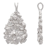 10k Yellow White or Rose Gold Diamond Cut Triangle Free Form Nugget Pendant 13.9 grams