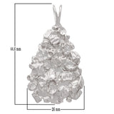 10k Yellow White or Rose Gold Diamond Cut Triangle Free Form Nugget Pendant 13.9 grams