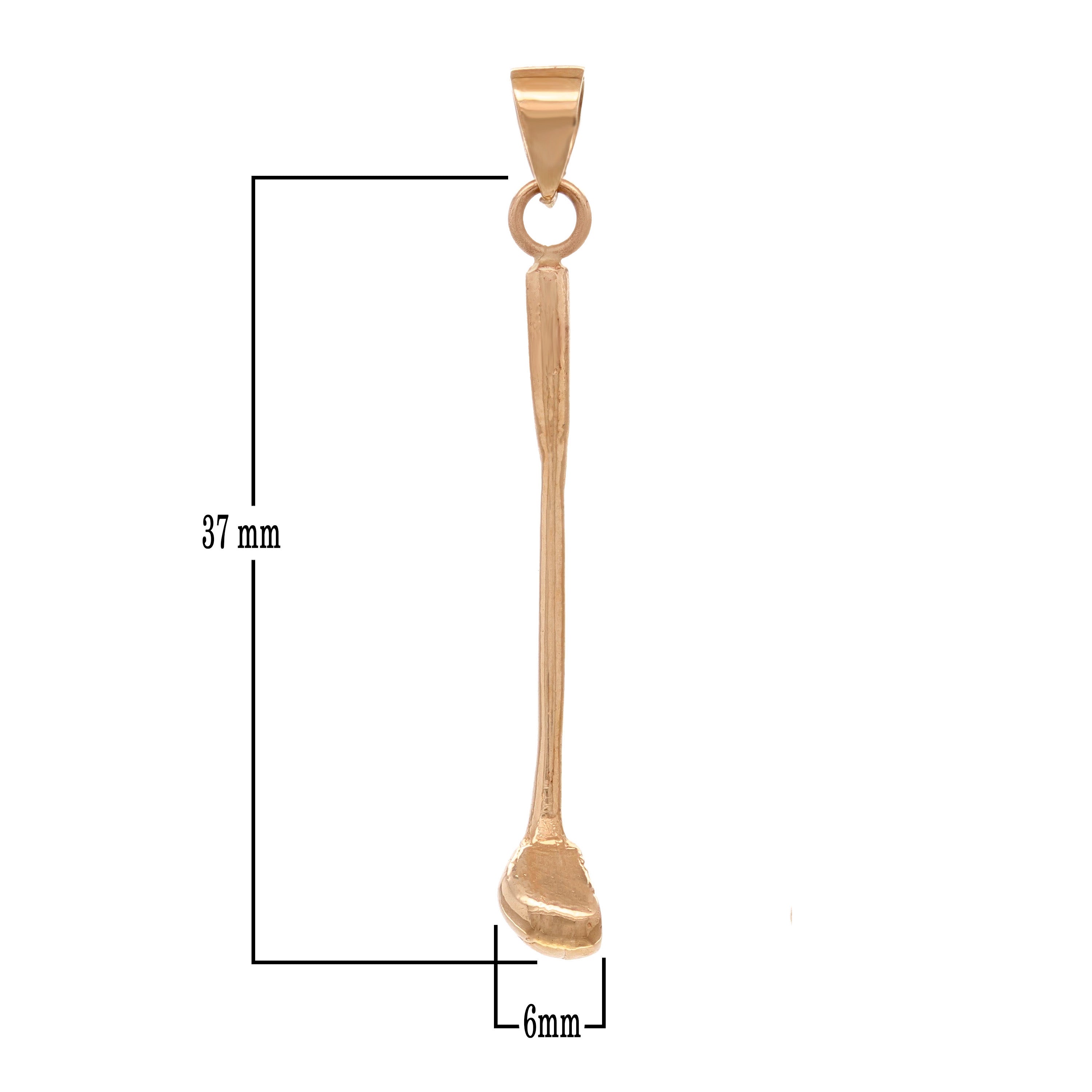 14k Yellow White or Rose Gold Solid Golf Club Stick Charm Pendant