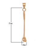 14k Yellow White or Rose Gold Solid Golf Club Stick Charm Pendant
