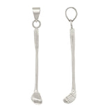 14k Yellow White or Rose Gold Solid Golf Club Stick Charm Pendant