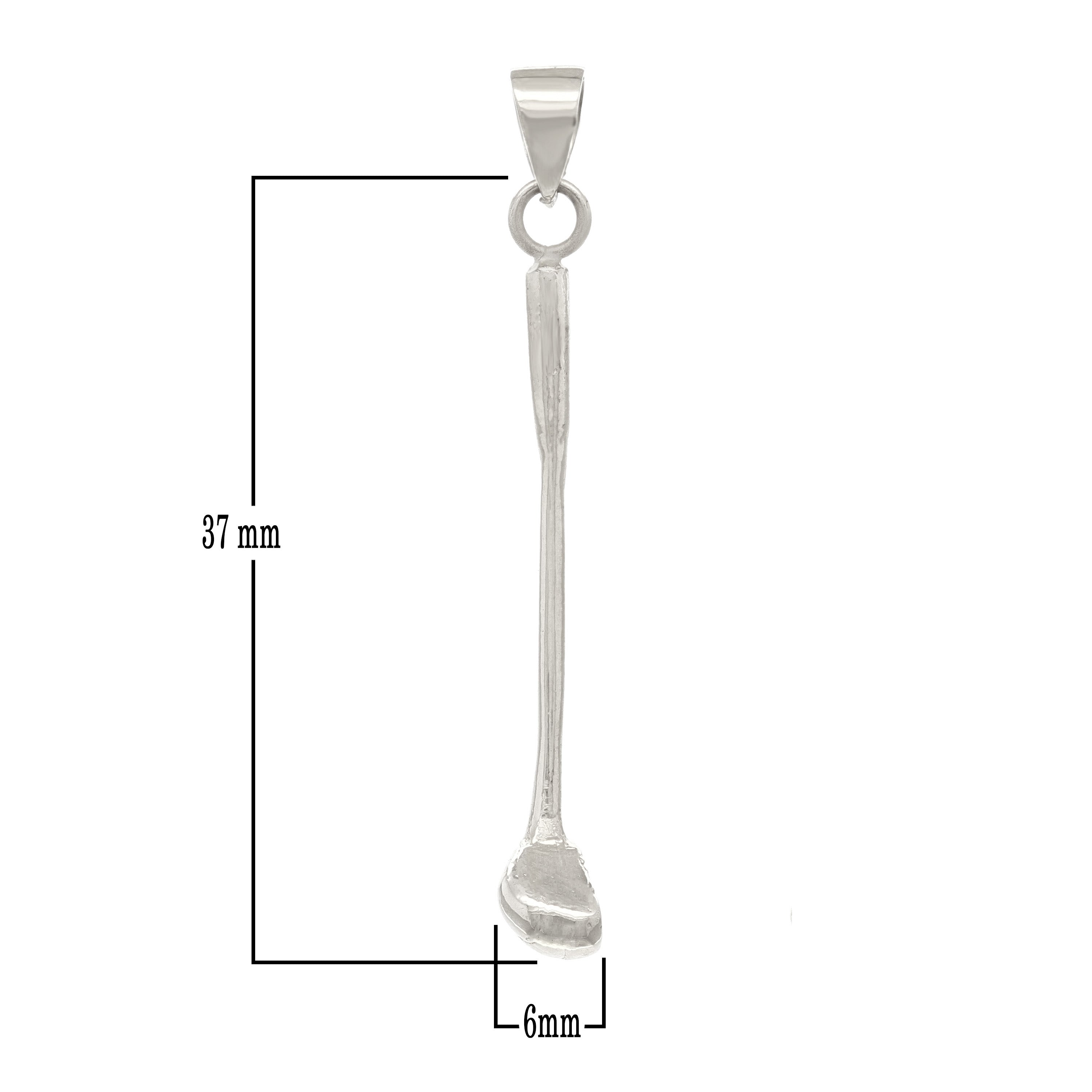 14k Yellow White or Rose Gold Solid Golf Club Stick Charm Pendant