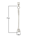 14k Yellow White or Rose Gold Solid Golf Club Stick Charm Pendant