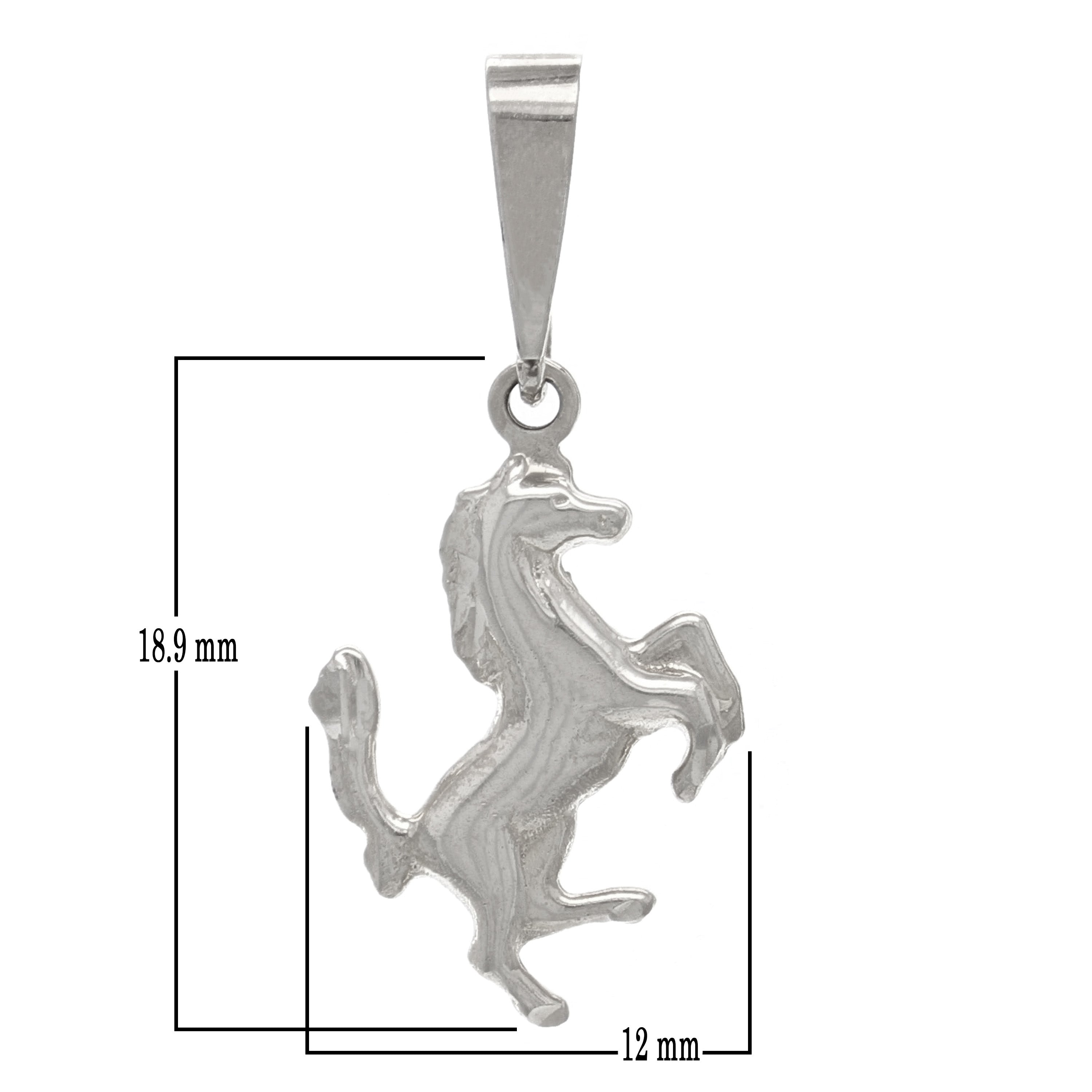 14k Yellow White or Rose Gold Running Horse Jumping Horse Charm Pendant 1.8 grams