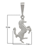14k Yellow White or Rose Gold Running Horse Jumping Horse Charm Pendant 1.8 grams