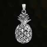 14k Yellow White or Rose Gold 3D Hawaiian Fruit Pineapple Charm Pendant 8.8 grams