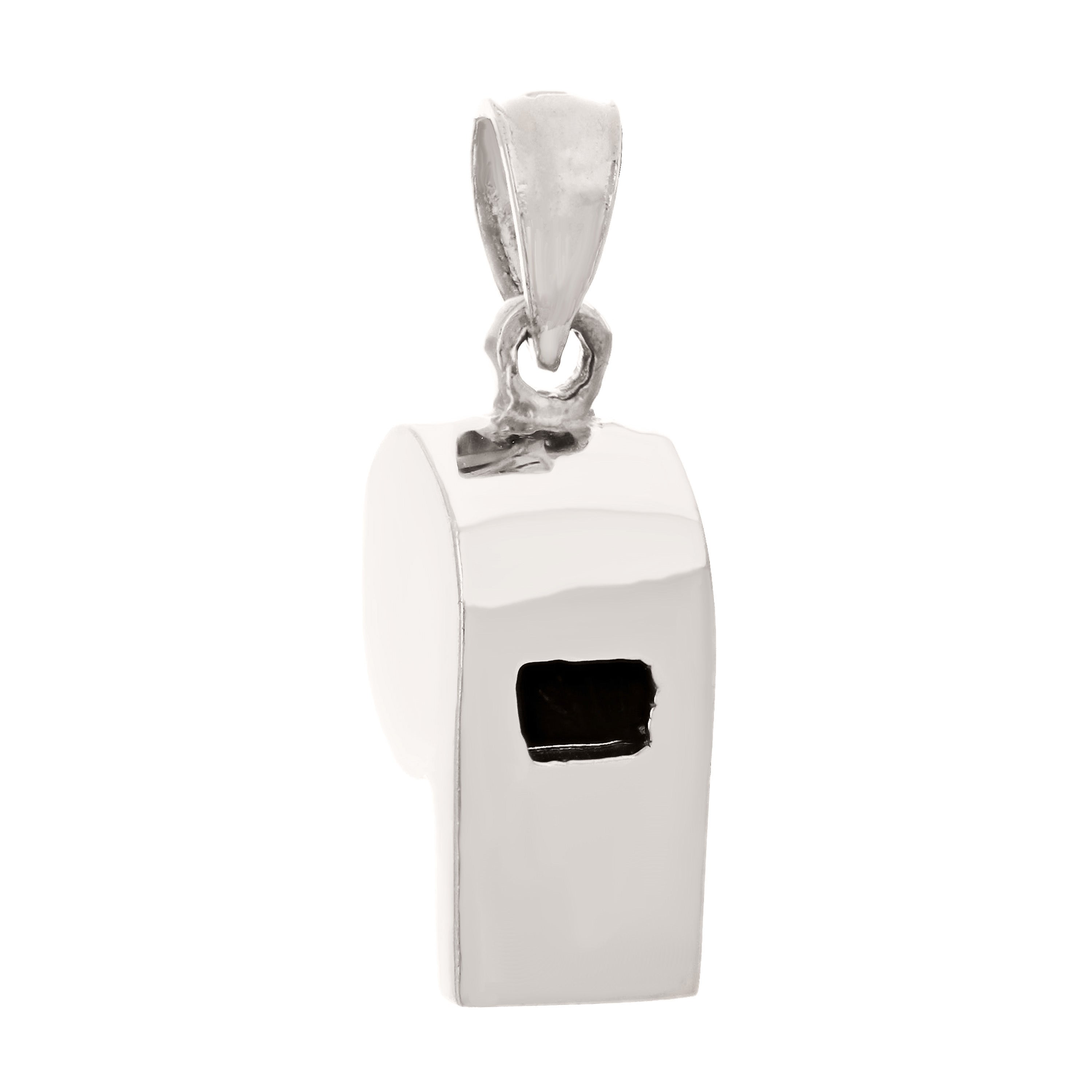 14k Yellow White or Rose Gold Working Whistle Charm Pendant