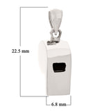 14k Yellow White or Rose Gold Working Whistle Charm Pendant