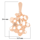 14k Yellow White or Rose Gold Solid Free Form Nugget Charm Pendant