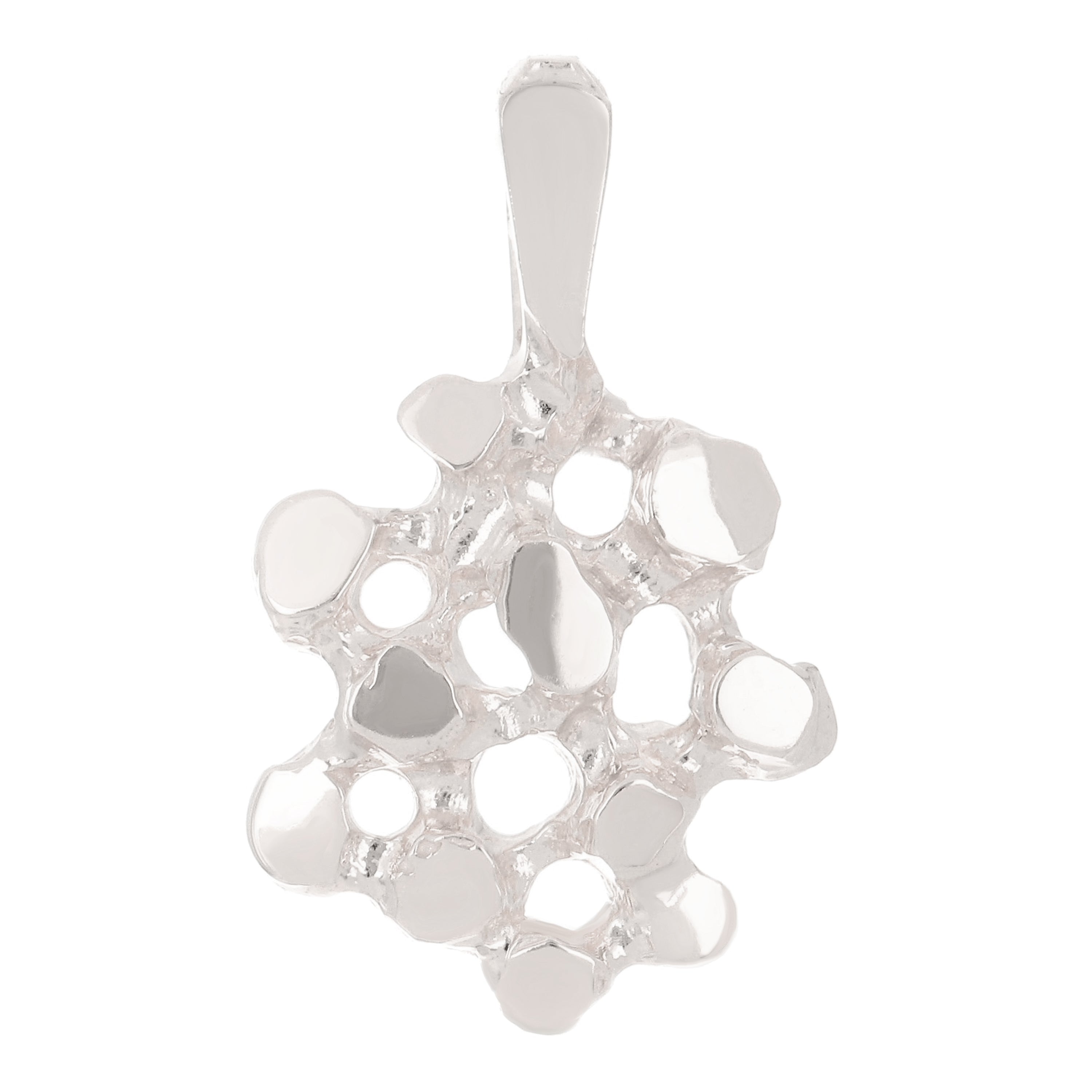 14k Yellow White or Rose Gold Solid Free Form Nugget Charm Pendant