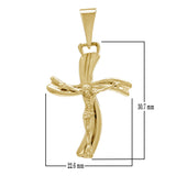 14k Yellow White or Rose Gold Jesus Christ Crucifix Cross Religious Charm Pendant 3.9 grams