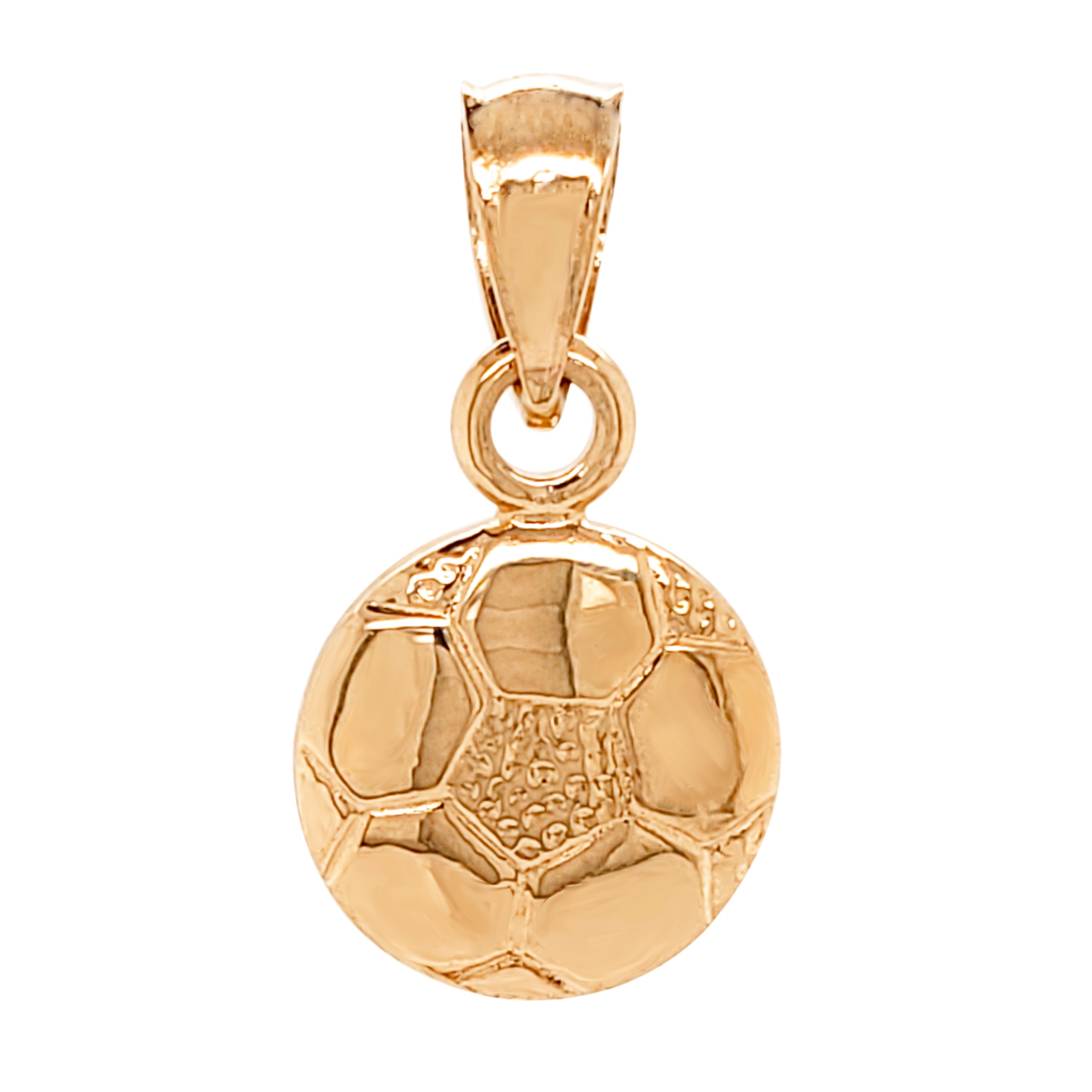 14k Yellow White or Rose Gold Soccer Ball Charm Pendant 2.1 grams