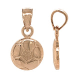 14k Yellow White or Rose Gold Soccer Ball Charm Pendant 2.1 grams