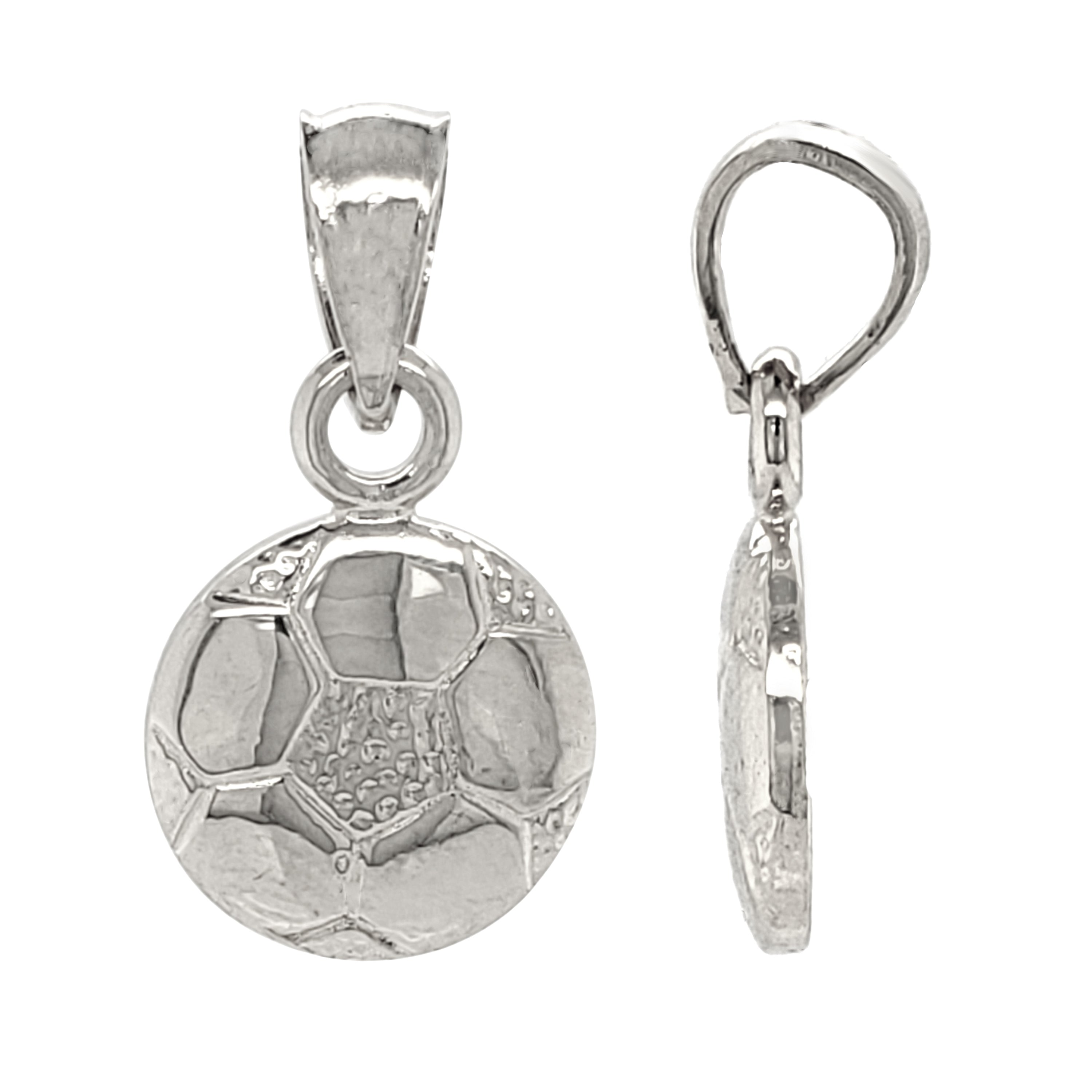14k Yellow White or Rose Gold Soccer Ball Charm Pendant 2.1 grams
