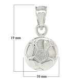 14k Yellow White or Rose Gold Soccer Ball Charm Pendant 2.1 grams