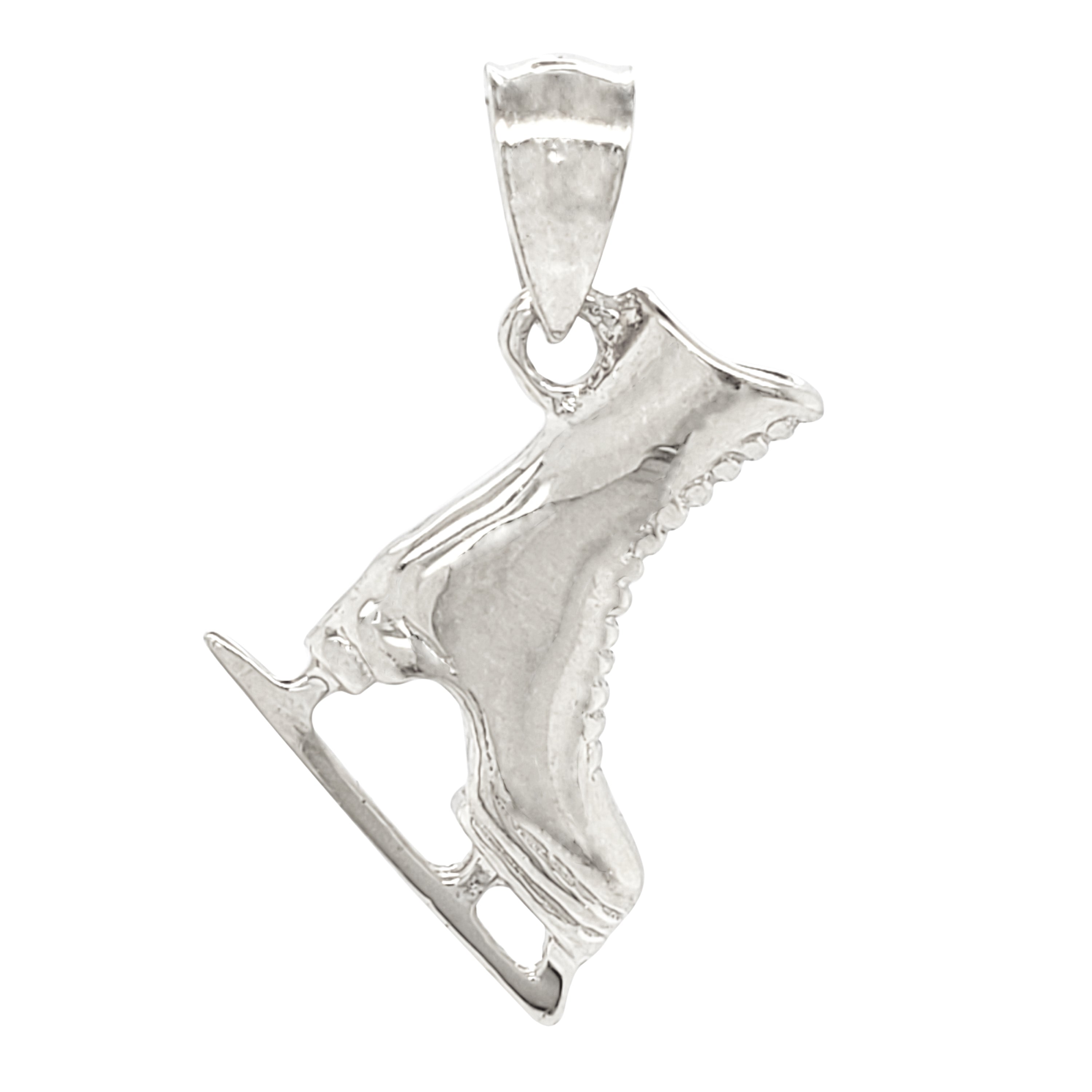 14k Yellow White or Rose Gold Figure Ice Skating Shoes Charm Pendant 2.4 grams