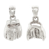 14k Yellow White or Rose Gold Baseball Gloves Charm Pendant 2.8 grams